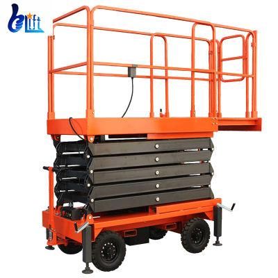 CE Hydraulic Aerial Solar Panel Lifter Electric Mobile Scissor Lift