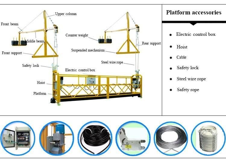 Zlp630 Zlp1000 Galvanized Customizable Suspended Platform