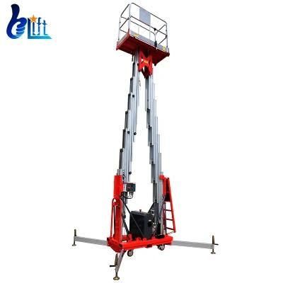 14m 16m 18m Work Platform High End Dual Mast Aluminum Small Lifts Ladder Lift