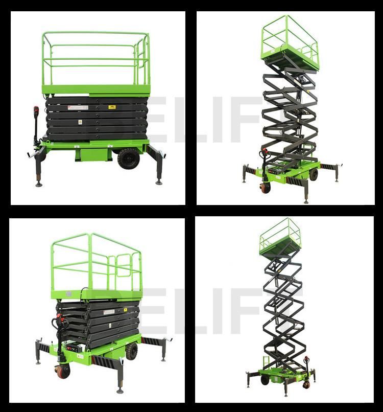 6m Semi Electric Equipment Scissor Lift for Outdoor Indoor