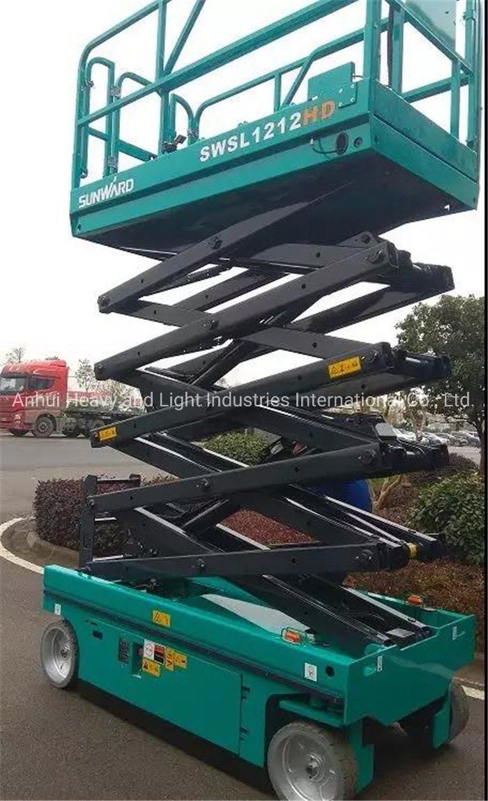 Sunward Single Mast Portable Aerial Lift Table Aluminium Work Platform Swsl1212HD