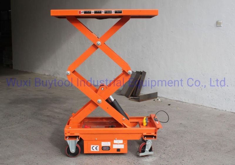 800W Mobile Lift Tables Portable Material Handling Lift Table Electric DC 1010X520mm