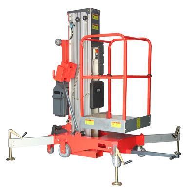 for Sale 4m 6m 8m 10m 12m 14m Mobile Type Aluminum Alloy Hydraulic Single Mast One Man Aerial Work Platform Lift