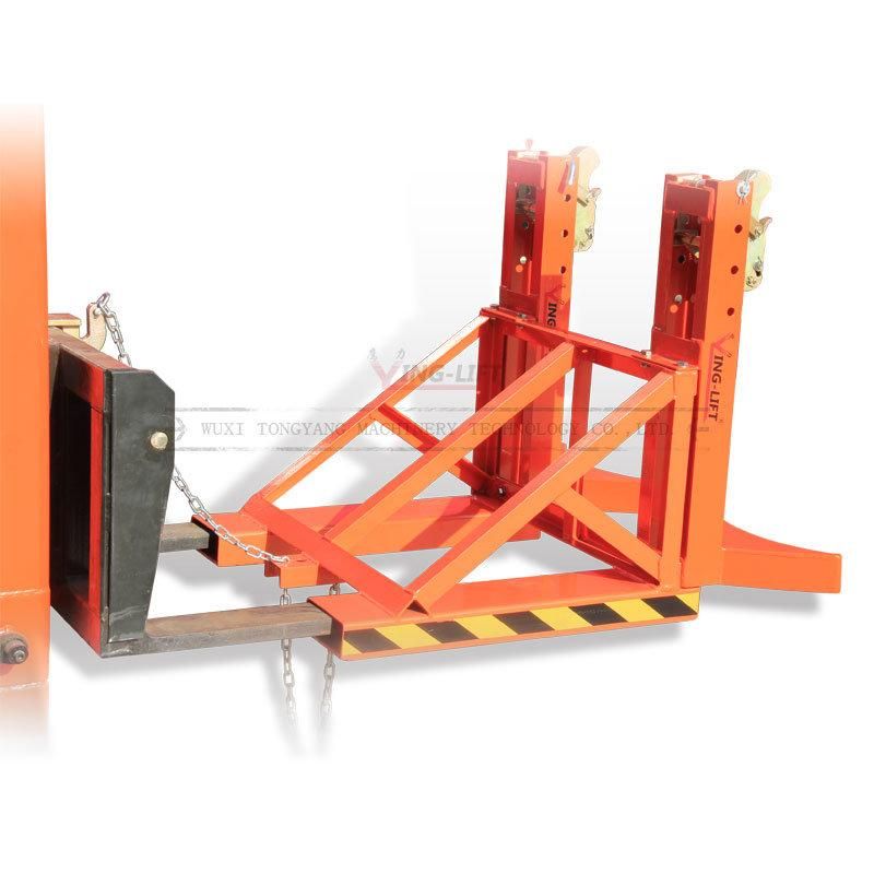 China Factory Load Capacity 360kg*2 Single Eagle-Grip Forklift Mounted Drum Lifter