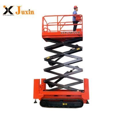 Self Drive Crawler Lift Platform Scissor Lift with Support Legs