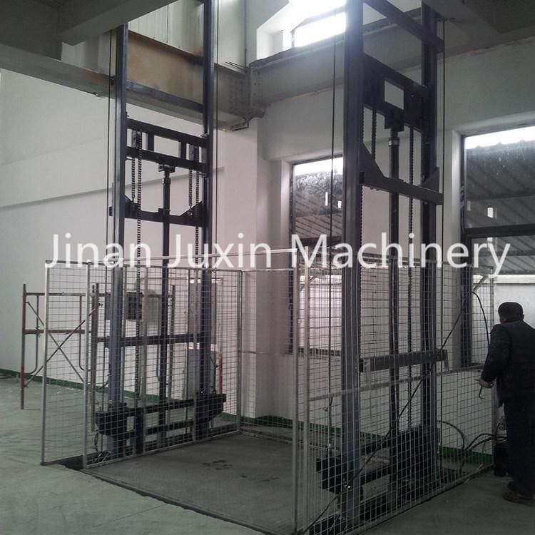 Sky Scraping Tower Hydraulic Warehouse Cargo Lift Vertical Lift Guiderail Goods Lift