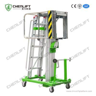 3.2m Manual Winch Elevating Work Platform with Anti Skid Ladder