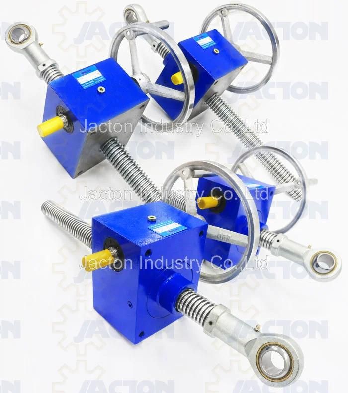 Manual Operated Hand Wheel Screw Jacks, Manual Screw Jack Is Composed of Hand Wheel or Hand Crank and a Worm Gear Screw Jack, Hand Crank Screw Jack