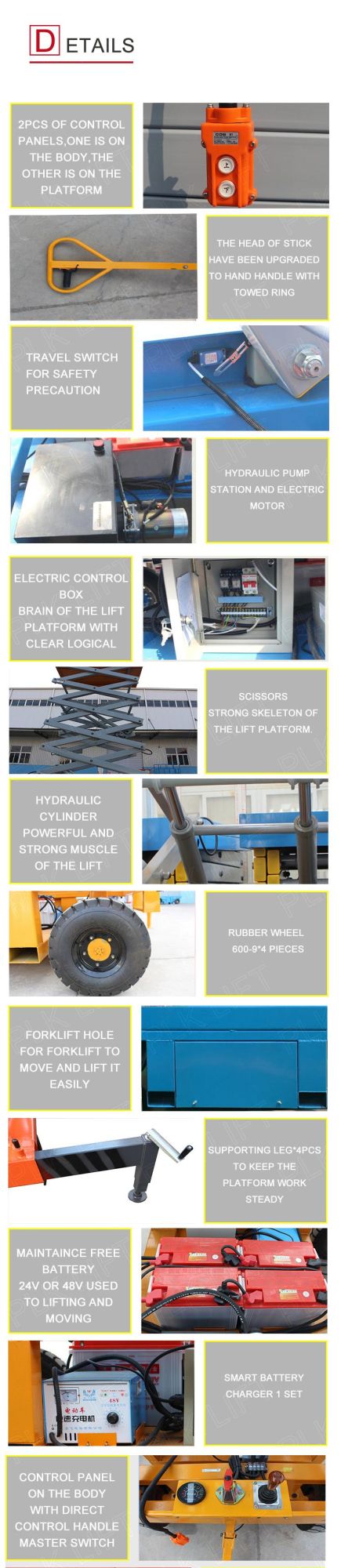 Scissor Lift Electric Man Mobile Aerail Work Scissor Lift