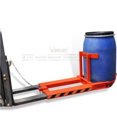 Load Capacity 400kg Forklift Attachments Horizontal Drum Carrier