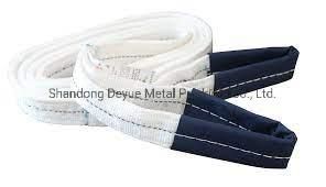Double Ply Flat Reinforced Lifting Eyes Polyester Webbing Sling