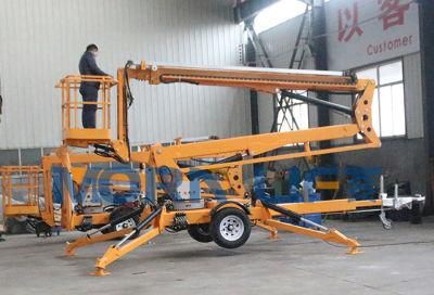 2018 Best Quality Mounted Articulating Boom Lift Hydraulic Trailer Boom Lift