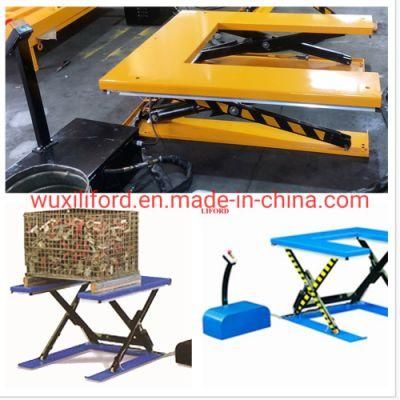 1000kg Hydraulic Electric U Shape Low Profile Lift Table Hu1000