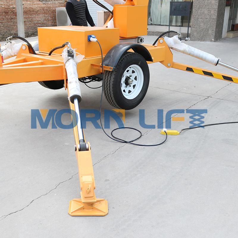 6-18m Articulated Trailer Mounted Boom Man Lift Towable Cherry Picker for Sale