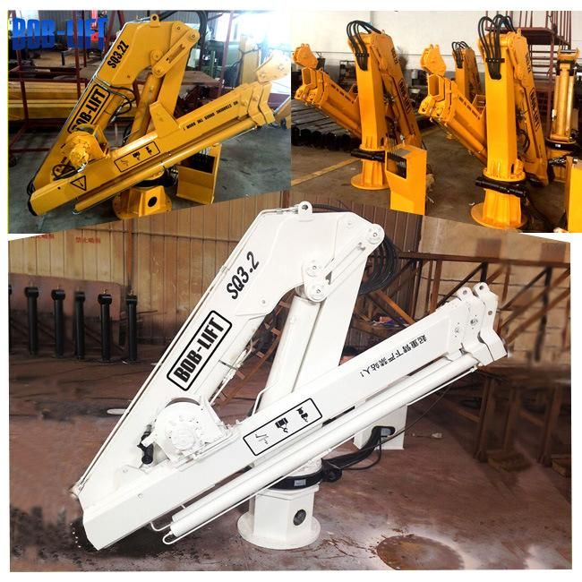 Small Articulated Hydraulic Knuckle Boom Marine Crane