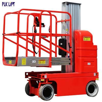 One Post Self Drive Electric Man Lifter with Basket