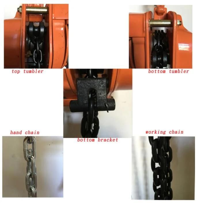 10ton Vt Handling Anchor Chain Pully Block Hoist