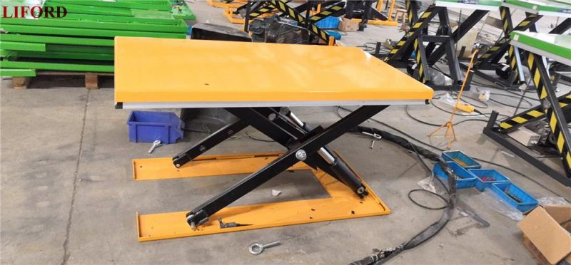 Hy1005 Stationary Super Low Profile Lifting Equipment Lift Table with Airport Use