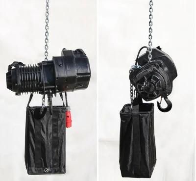 Studio Safety Stage Electric Chain Hoist 100kg Overload Protection Black Stage Show Hoist