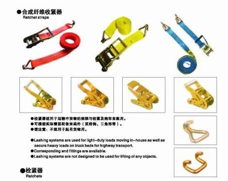 Polyester Ratchet Tie Down Strap with High Strength