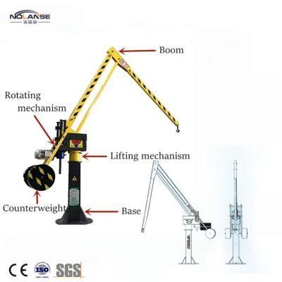 China 300kg 500kg 800kg Electric Extended Boom Mini Telescopic Mobile Floor Crane Small Mini Hydraulic Mobile Crane