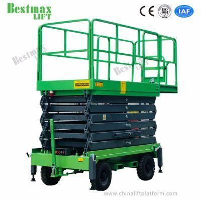 12m Platform Height 1000kg Load Capacity Semi Electric Lift Platform