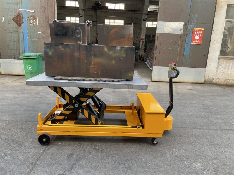 1t 4t Mobile Electric Hydraulic Scissor Lift Table Tdf2000