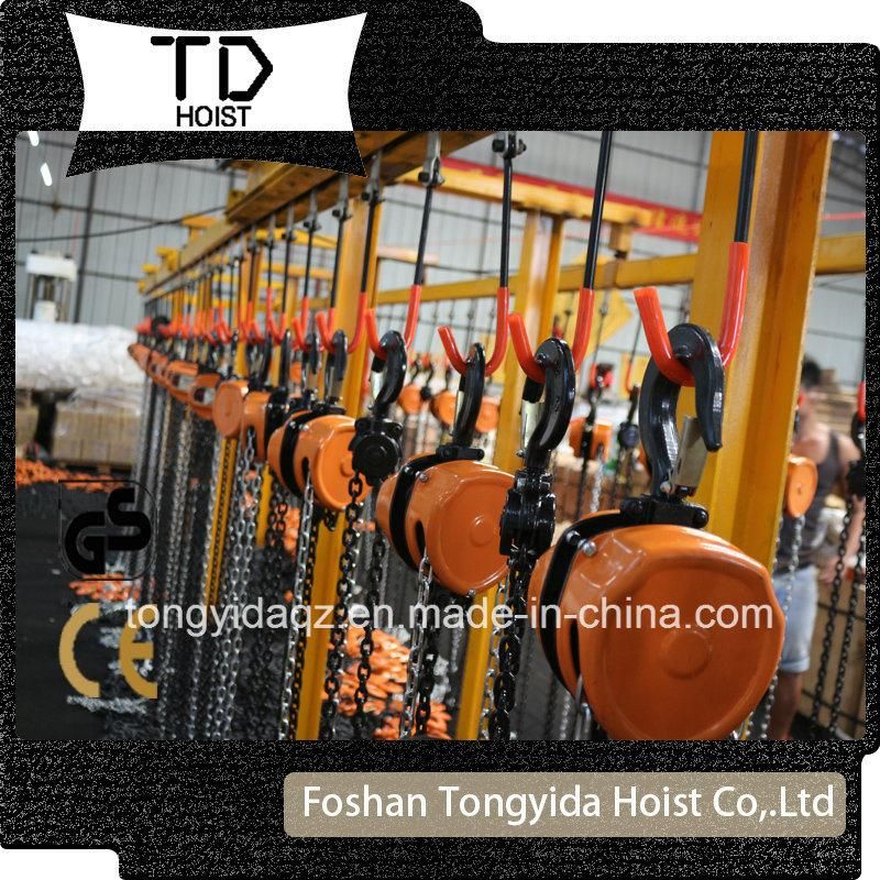High Quality 1ton3meters Hsz Type Chain Block Hoist with G80 Load Chain Lifting Machine