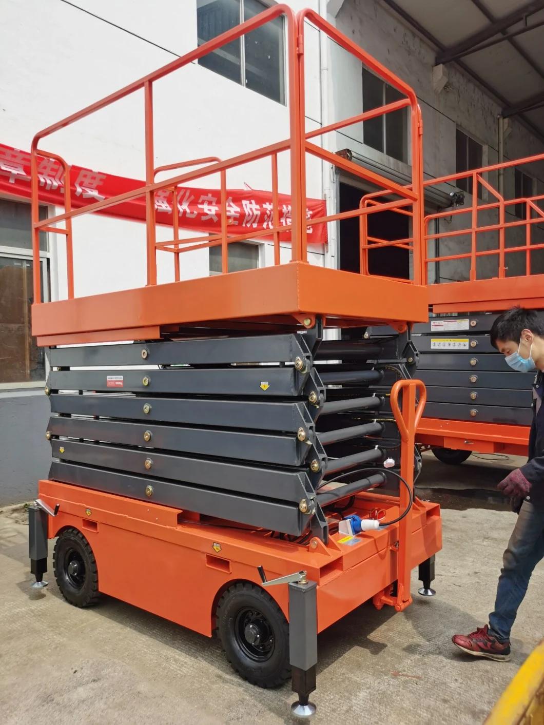 China Supplier Hydraulic Driven Aerial Mobile Scissor Lift for Sale