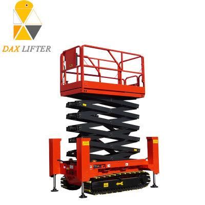 Heavy Duty Rough Terrain Man Electric Hydraulic Battery Self Propelled Crawler Mobile Scissor Lift