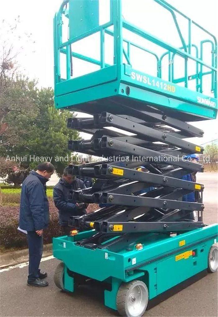 Sunward Single Mast Portable Aerial Lift Table Aluminium Work Platform Swsl1212HD