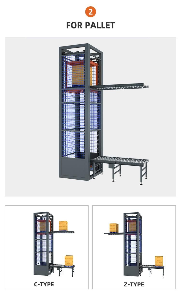 Vertical Conveyor, Vertical Lift, Vertical Pallet Lift, Vertical Transfer System for Pallet, Vertical Conveyor for Pallet, Pallet Elevator