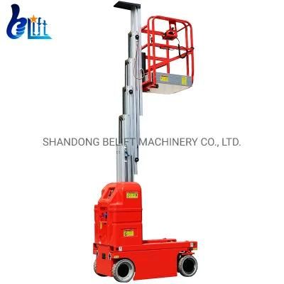 Single Vertical Masts Self Propelled Hydraulic Aluminum Lift Aerial Lift