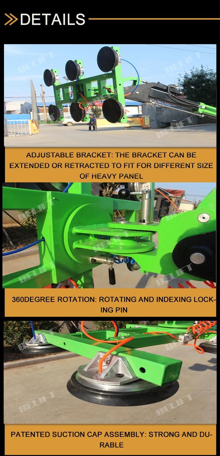 800kg OEM Color Glass Window Door Vacuum Lifter Crane