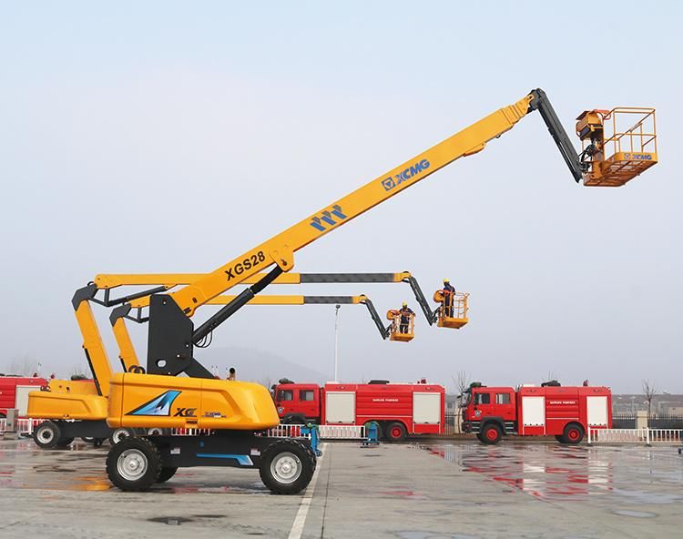 XCMG Telescopic Boom Lift Xgs28 28m Payload at 340kg Self-Propelled Mobile Aerial Work Platform Lifts for Sale