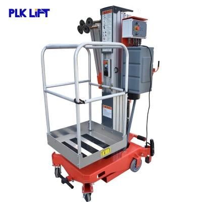 8m 10m 12m Single Mast Lift Aerial Work Platform Man Lift