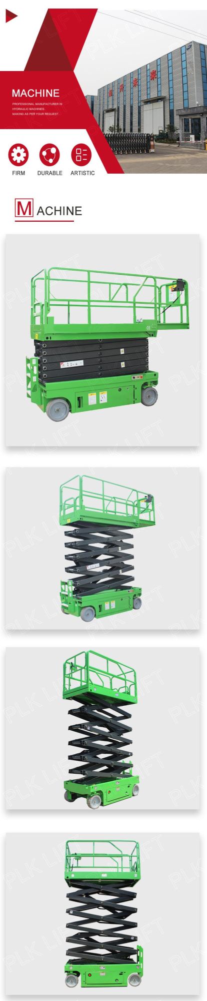 3~14m Hydraulic Electric Man Lift Aerial Work Platform