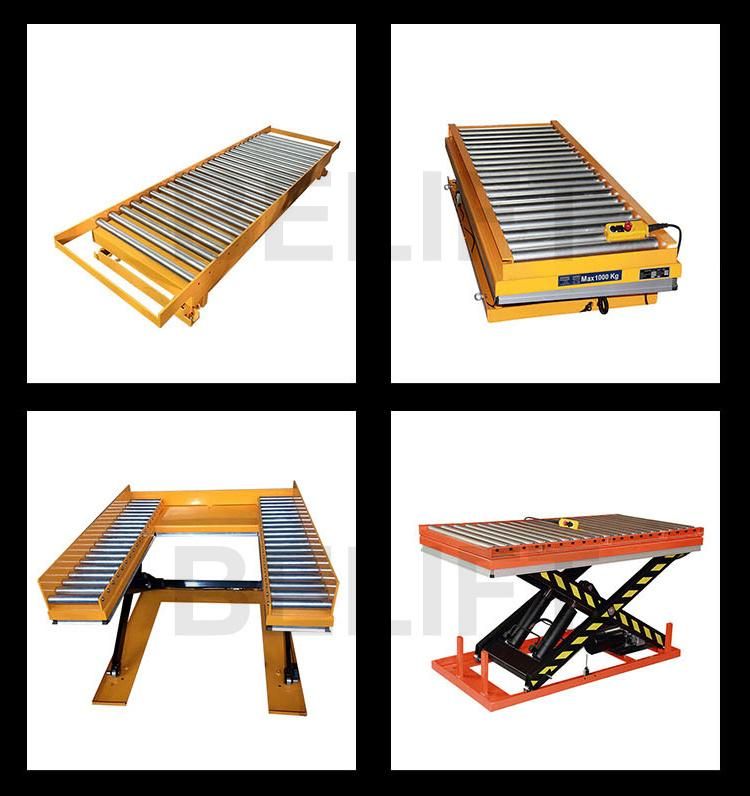 Electric Scissor Lift Roller Hydraulic Lifting Platform Lift Machine Use in Warehouse