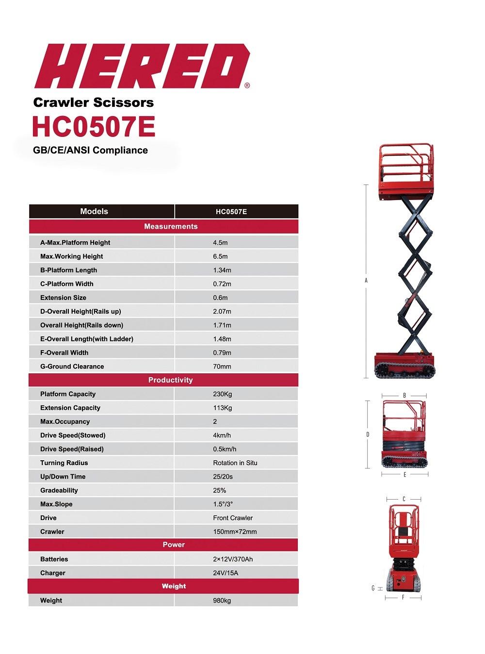 Rubber Crawler Scissor Lift for Sale Mini Tracked Man Lift Self-Propelled Scissor Lift