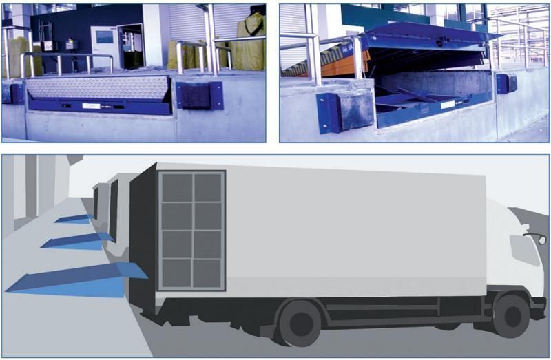 10t Load Hydraulic Yard Ramp with Big Platform Size