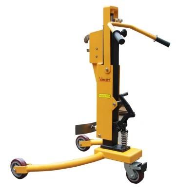 Lifting Height 300mm and Loading Capacity 350kg Hydraulic Hand Drum Carrier with Low Price