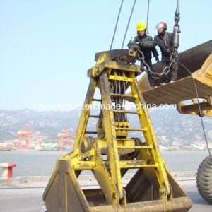 Two Ropes Mechanical Clamshell Grab Bucket for Bulk Cargo