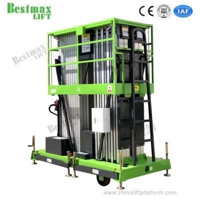 10m Platform Height Quadruple Mast Mobile Vertical Lift with Ce Certificate