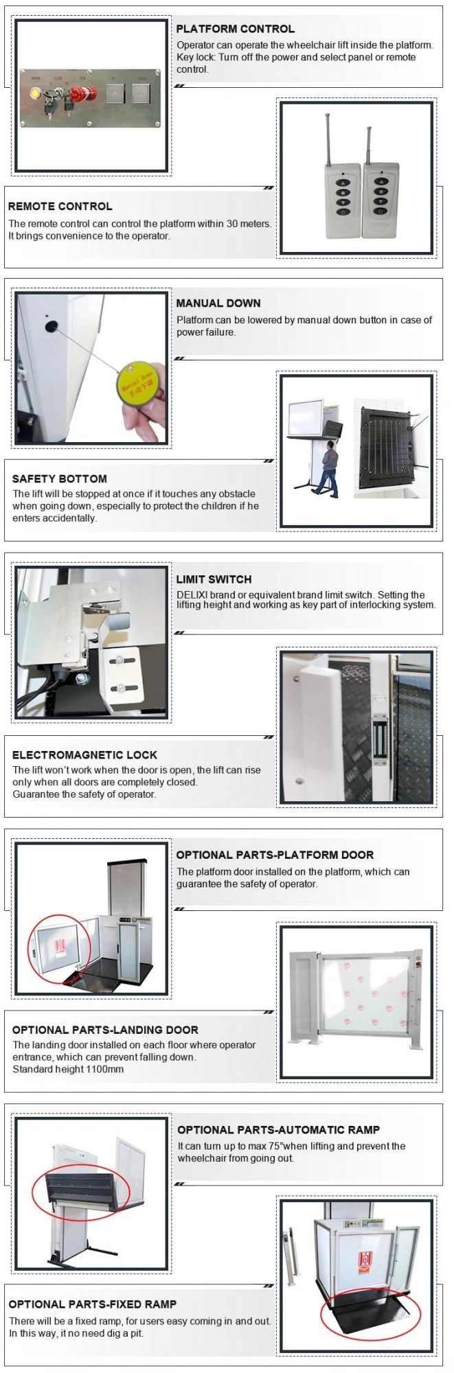 1m Platform Lifts for Disabled