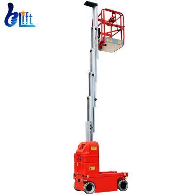 Battery Power Automatic Self Walking Single Mast Aluminum Hydraulic Lift Platform Lifts