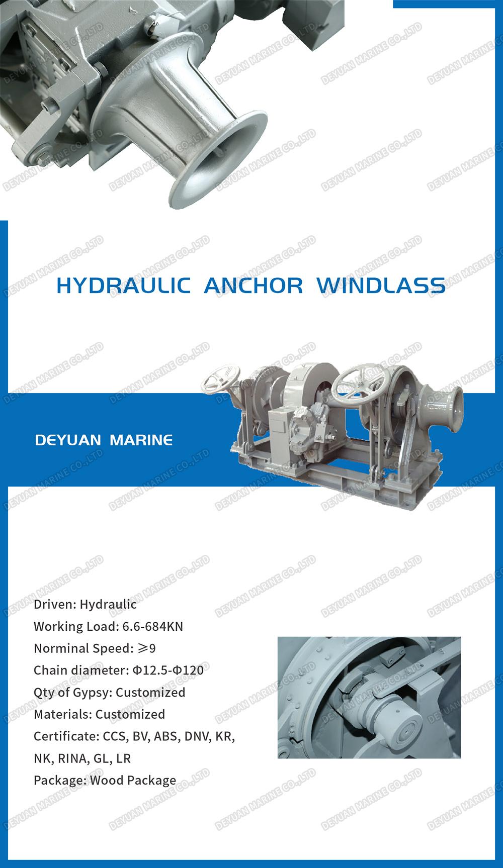 Marine Hydraulic Double Gypsies Anchor Windlass