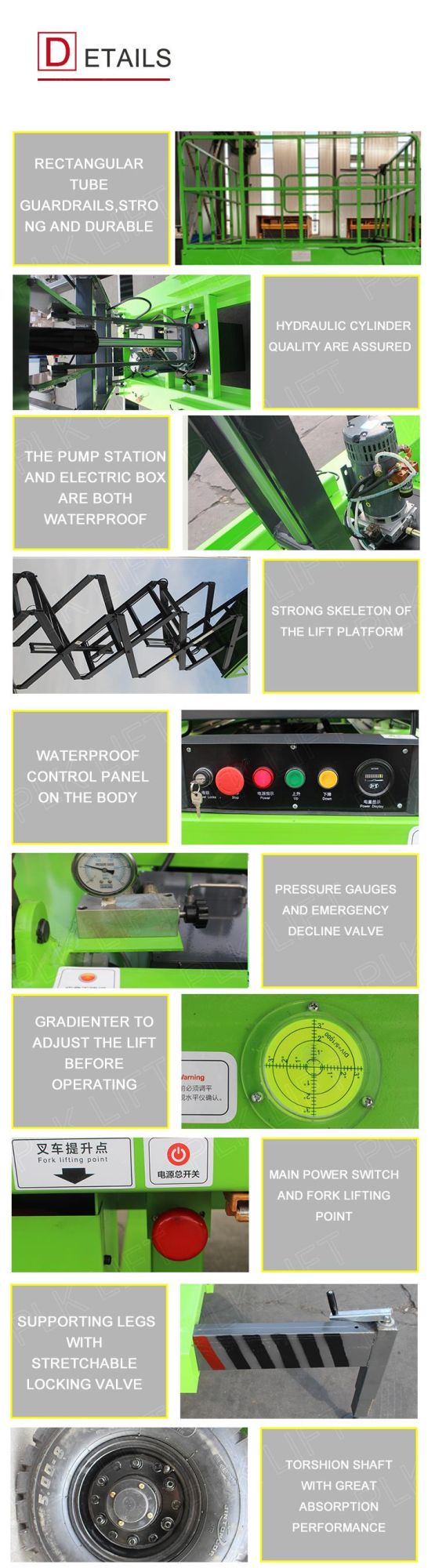 Top Quality Electric Hydraulic Scissor Lift Platform for Wholesale