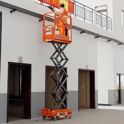 Jcpt2814DC Hydraulic Mobile Scissor Lift Aerial Work Platform