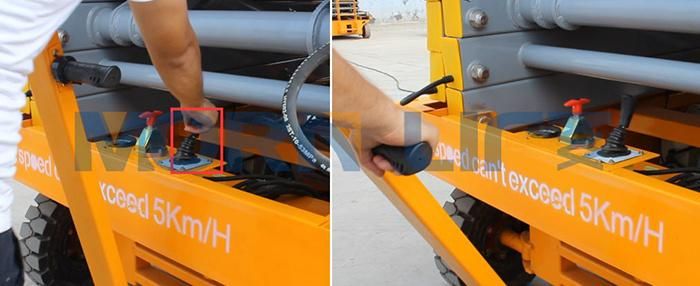 6m Mobile Small Scissor Lift Manual Compact Work Platform