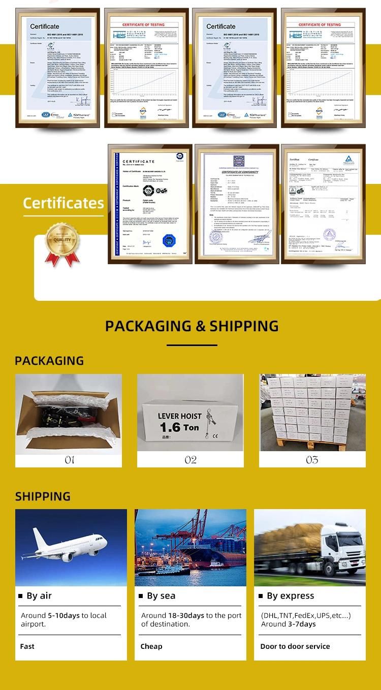 CE Certification Hand Lever-Hoist Manufacturers 3 Ton Mini Lever Hoist
